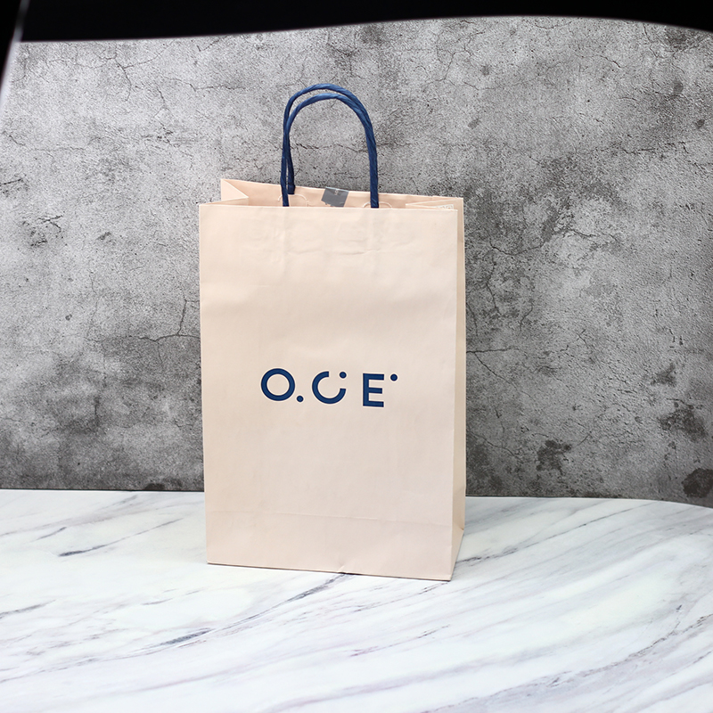 Custom Eco-Friendly Customized Size Printed Kraft Paper Bag With Kraft Paper Handle Factories, Companies