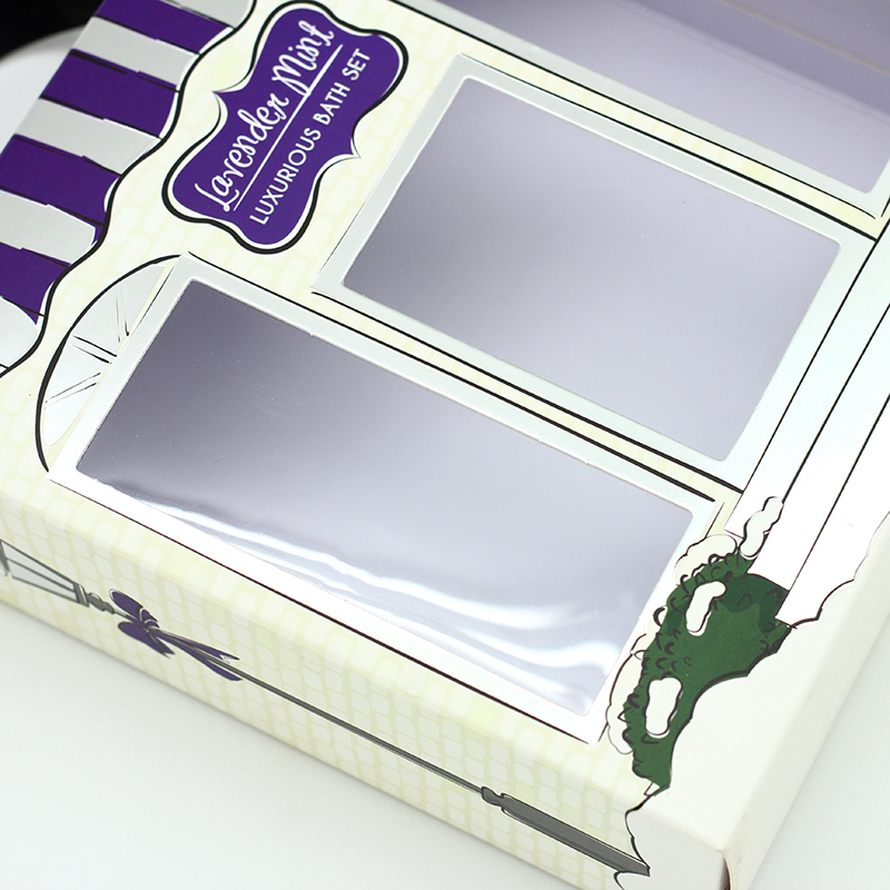 Custom Ribbon handles Folding Carton Box With Visible PET Window Patched Suppliers, Pricelist