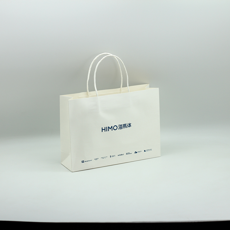 Best  Matte Varnishing White Kraft Paper Bag With Paper Handle Eco-Friendly Quotes, Companies
