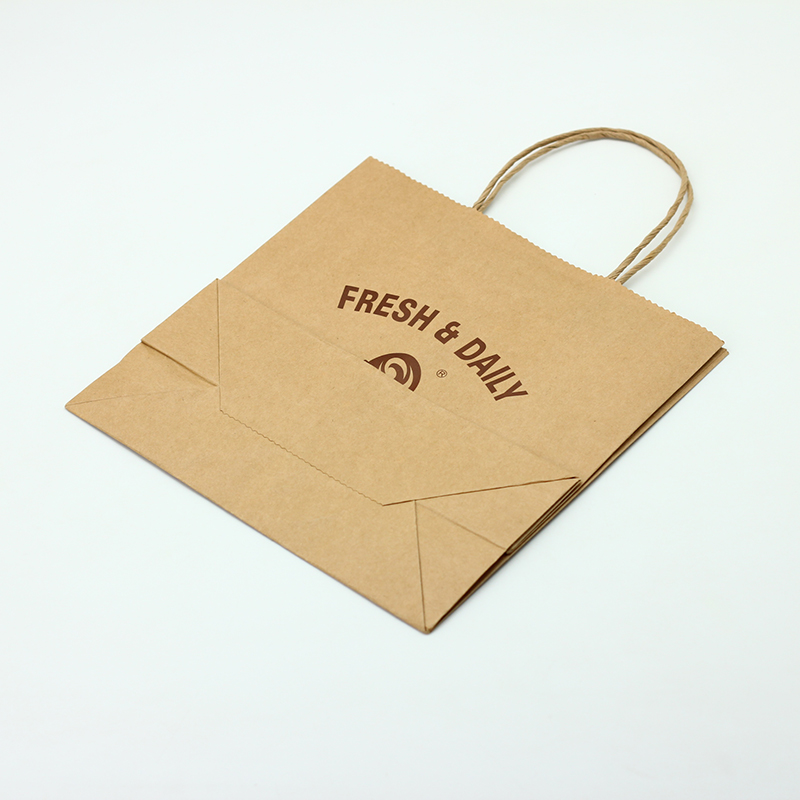 Wholesale  Brown CMYK Customized Kraft Paper Bag With Handle Matt Varnishing Product, Service