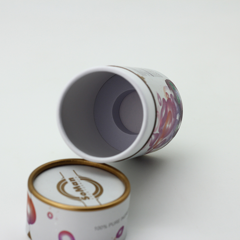 OEM 4c UV Printed Round Paper Box With Lid Essential Oil Packaging Quotes, Company