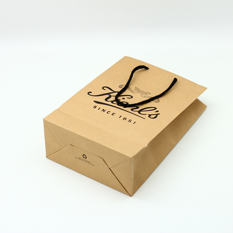 Wholesale Durable 4C printed Customized Logo Kraft Paper Bag With Nylon Handle Company, Service