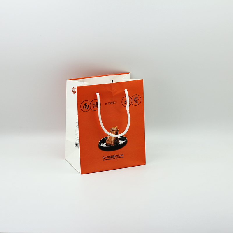 China  CMYK Customized Color Kraft Paper Bag With Handle Matt Varnishing For Food  Factories, Company