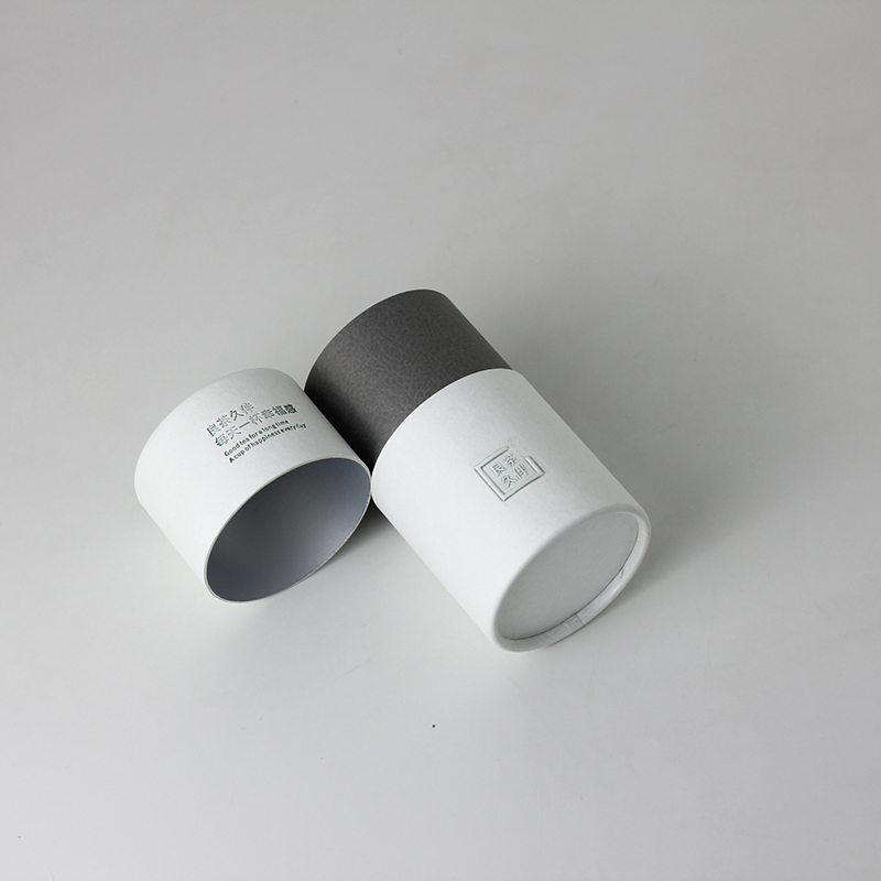Custom Debossing Logo Kraft Paper Tube Containers Matte Varnishing