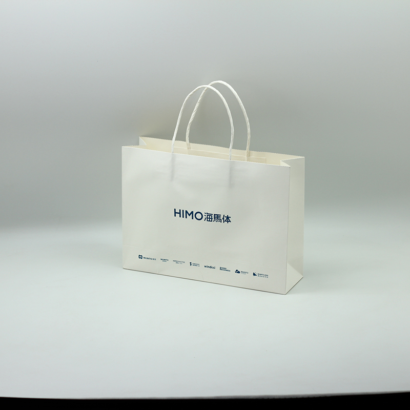 Best  Matte Varnishing White Kraft Paper Bag With Paper Handle Eco-Friendly Quotes, Companies