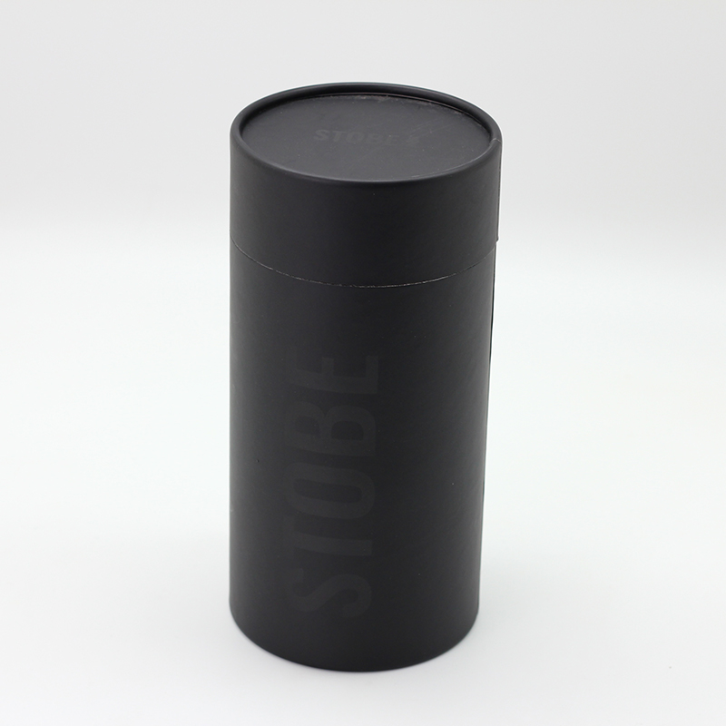 ODM Silver Logo Spot UV Black Paper Packaging Tube For T Shirt Pricelist, Company