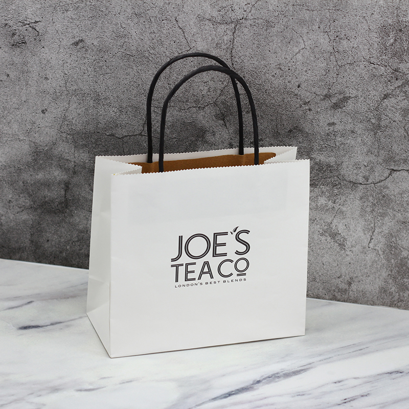 China  White Kraft Material Custom Size Kraft Paper Bag With Paper Handle Factory, Product