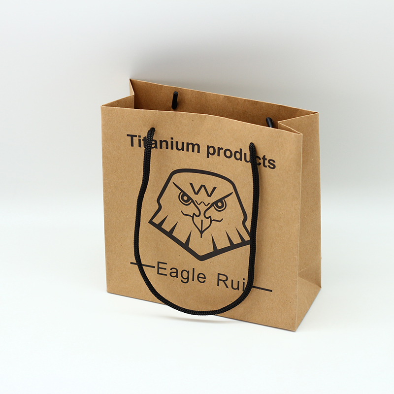 ODM Customized Logo Matte Varnishing Kraft Paper Shopping Bag With Nylon Handle Manufacturer, Companies