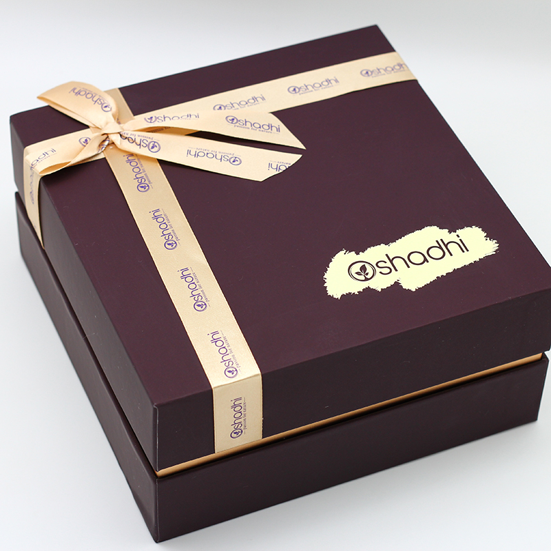 Custom 4c Print Matte Lamination Paper Boxes With Ribbon Bowknot Manufacturers, Product