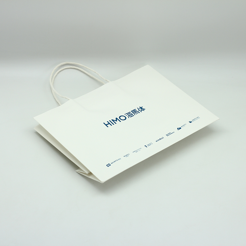 Best  Matte Varnishing White Kraft Paper Bag With Paper Handle Eco-Friendly Quotes, Companies