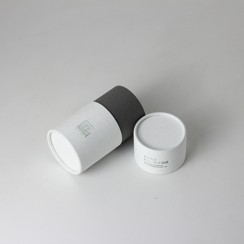 Custom Debossing Logo Kraft Paper Tube Containers Matte Varnishing
