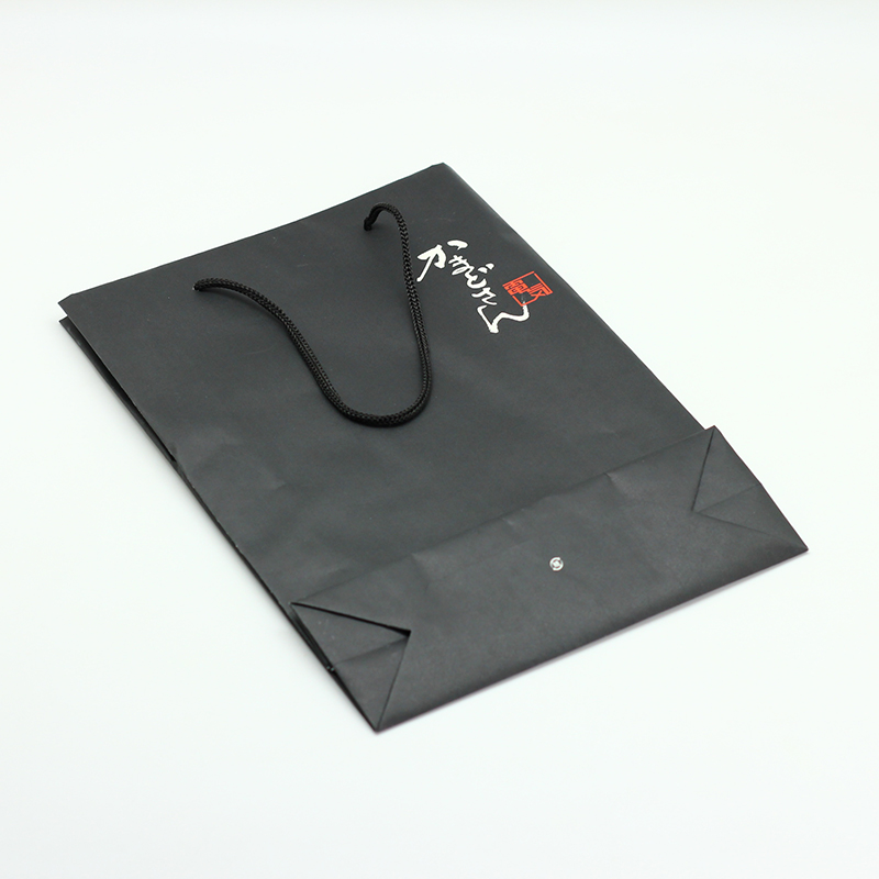 Cheap CMYK Black Color Customized Coated Paper Bag With Handle Matt Lamination Suppliers, Factories