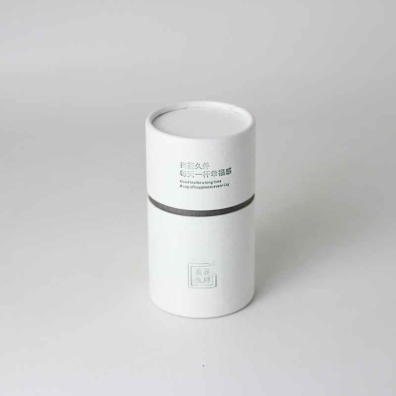 Custom Debossing Logo Kraft Paper Tube Containers Matte Varnishing