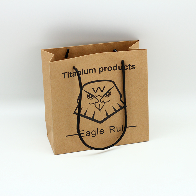 ODM Customized Logo Matte Varnishing Kraft Paper Shopping Bag With Nylon Handle Manufacturer, Companies