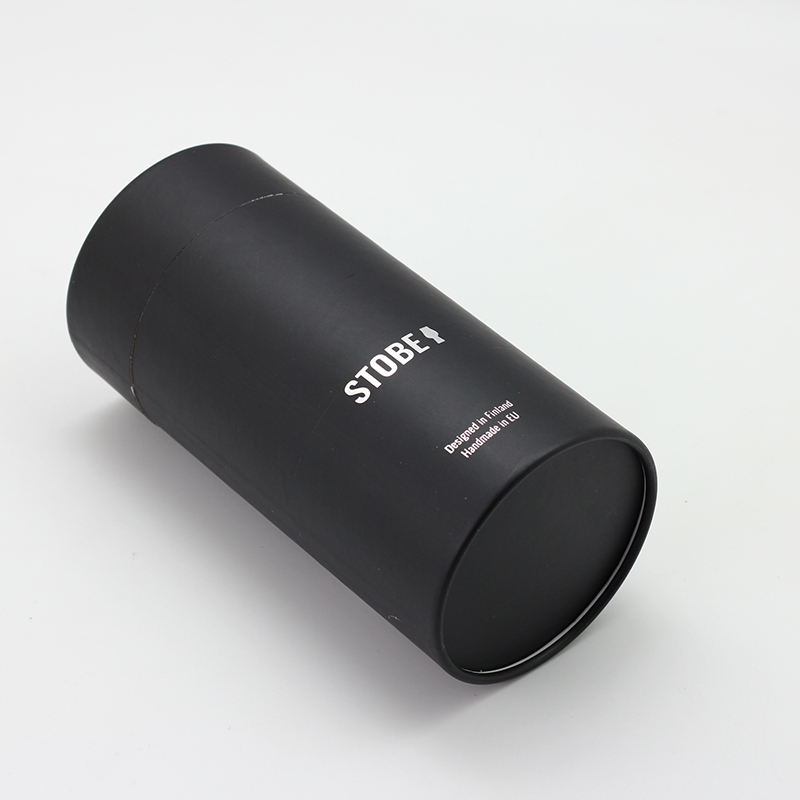 ODM Silver Logo Spot UV Black Paper Packaging Tube For T Shirt Pricelist, Company