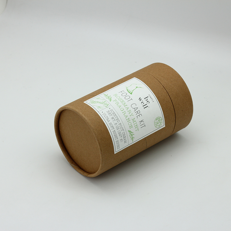 Wholesale Ribbon Handle Brown Cylinder Kraft Paper Tube 4c Print Quotes, Service