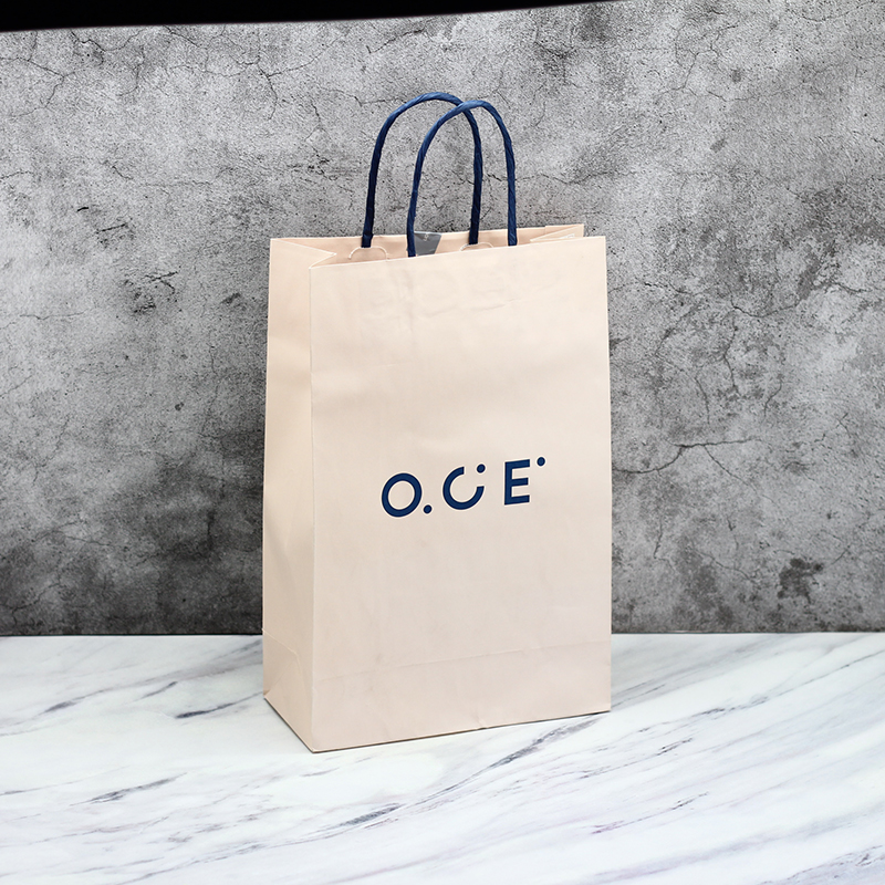 Custom Eco-Friendly Customized Size Printed Kraft Paper Bag With Kraft Paper Handle Factories, Companies