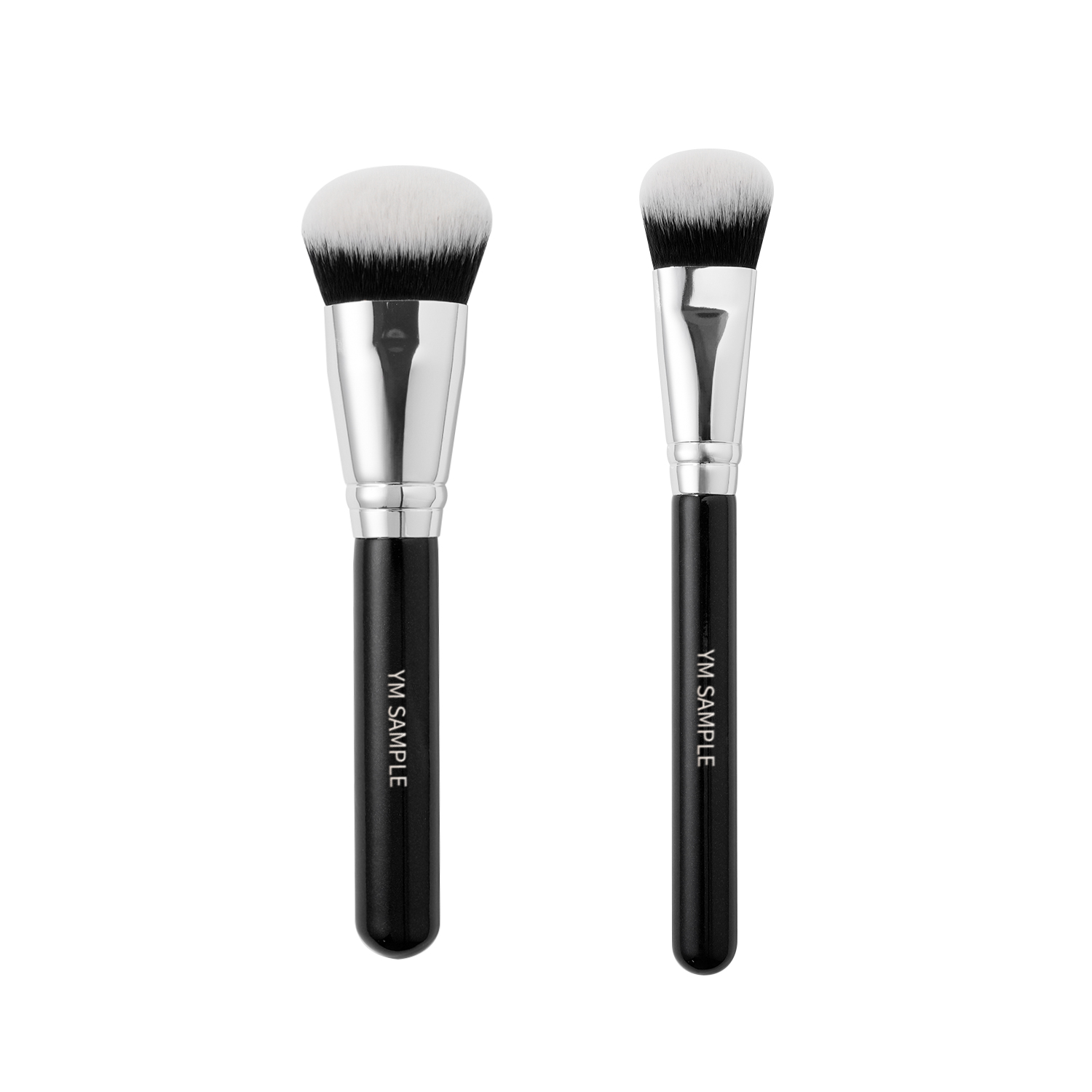 YM Factory Custom Angled Single Makeup Brush For Foundation &amp; Contour Vegan Makeup Brushes Custom Logo