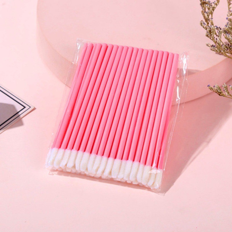Skillful Gloss Lip Brushes Single Makeup Brush with Nylon Head and Plastic Handle for Lip Gloss and Lipstick 50 Pieces