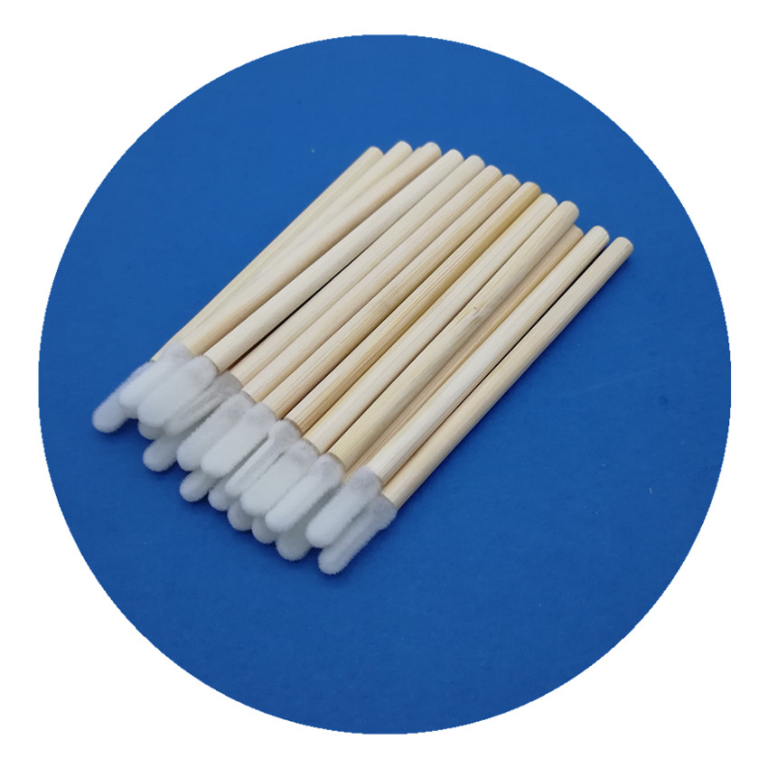 Biodegradable Single Mini Lip Liner Stick Applicator White Disposable Bamboo Handle Makeup Lip Brush for Makeup