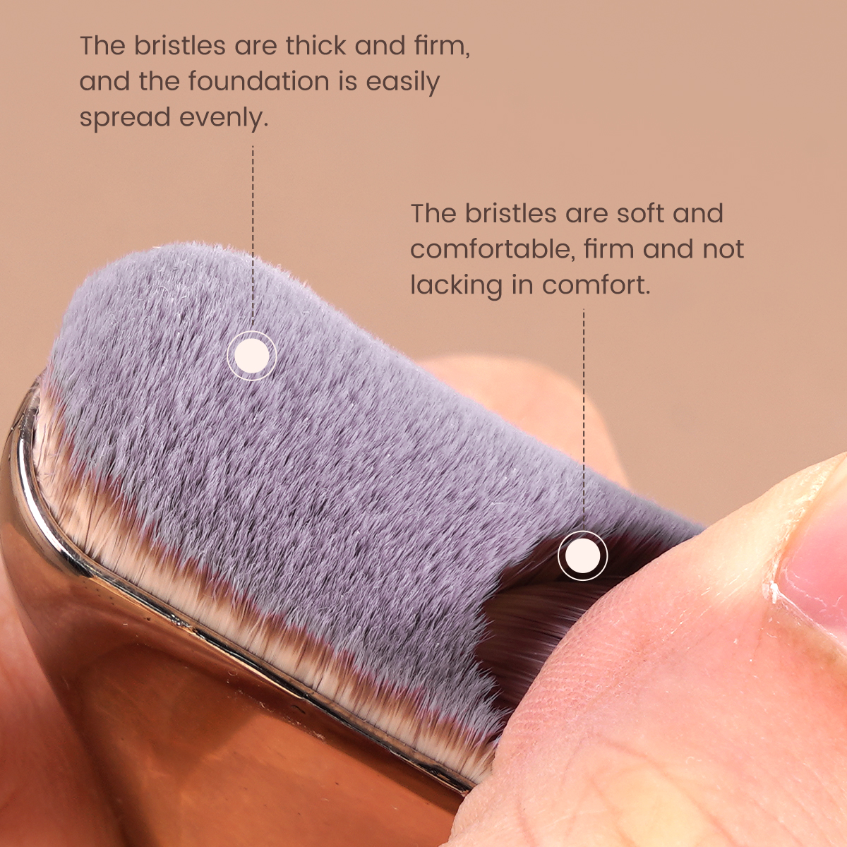 Hot Selling ultra Thin Wide Toned Foundation Brush with Flat Head Soft Bristles FoundationBeauty Tool Makeup Brush
