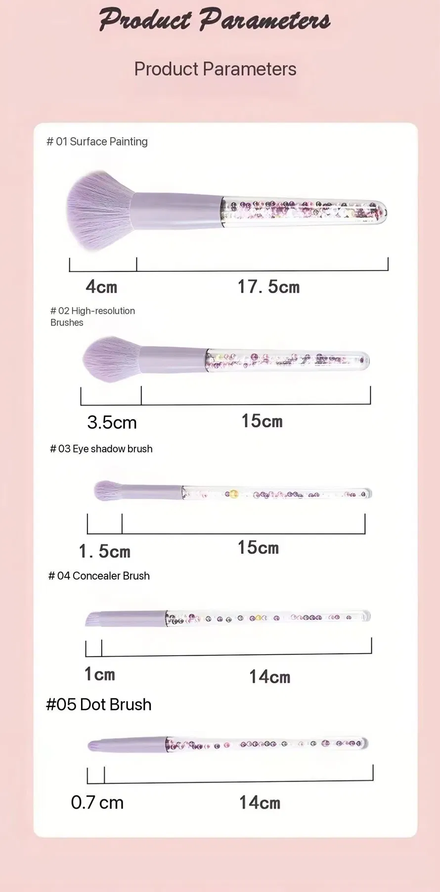 Wholesale 5PCS Pearl Make up Brushes Foundation Powder Highlight Eyebrow Brush Cosmetic Tool Beauty Makeup Brush Set