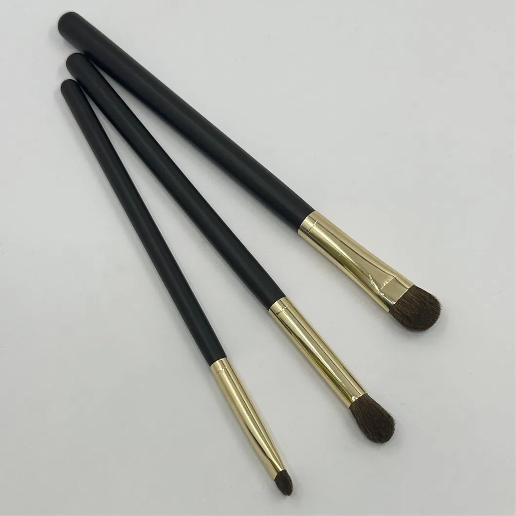 3PCS Horse Pony Hair Eyeshadow Brush Basic Foundation Animal Hair Makeup Brush