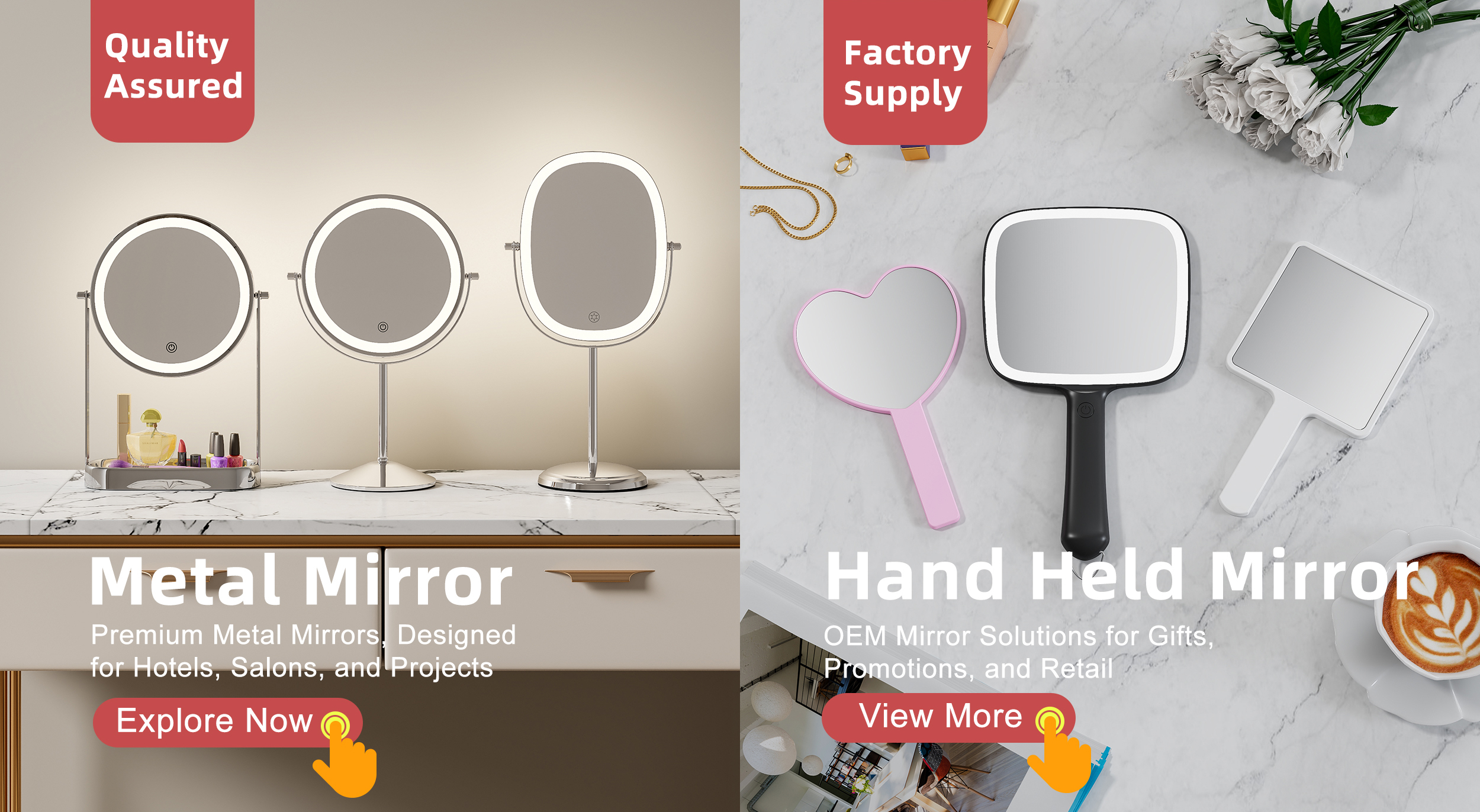 Handheld and Metal Mirrors