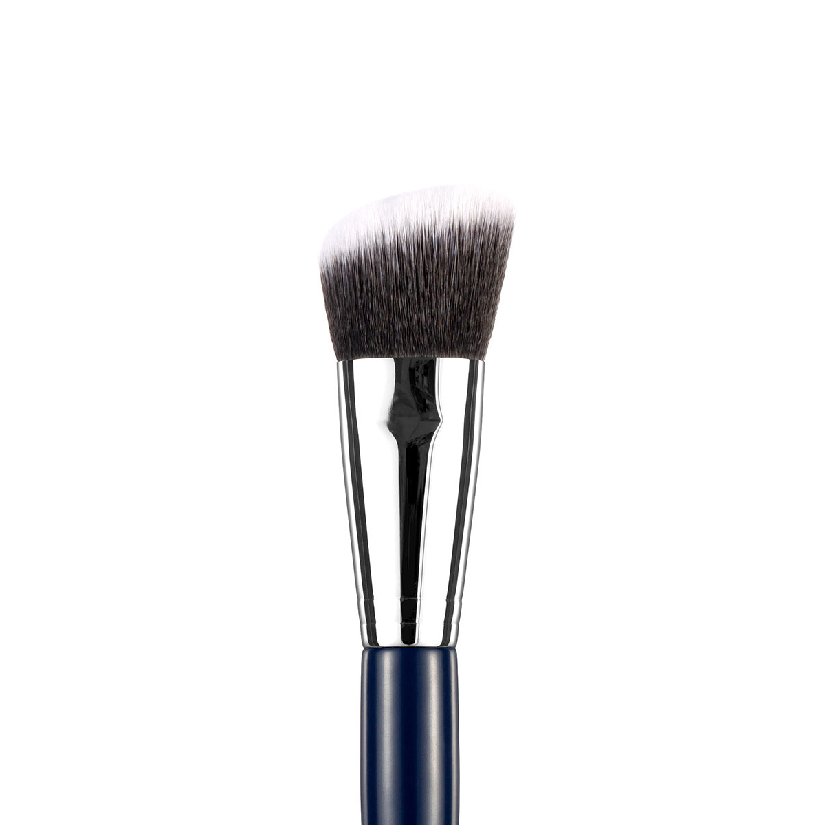 Vonira Deluxe Angled Contour Kabuki Brush With Customized Private Label Logo Wooden Handle