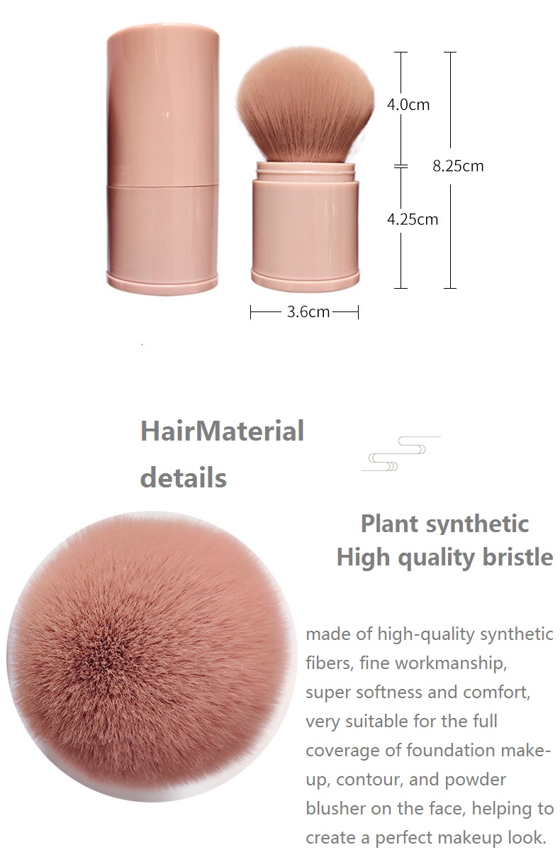 Pink Kabuki Brush detail 2