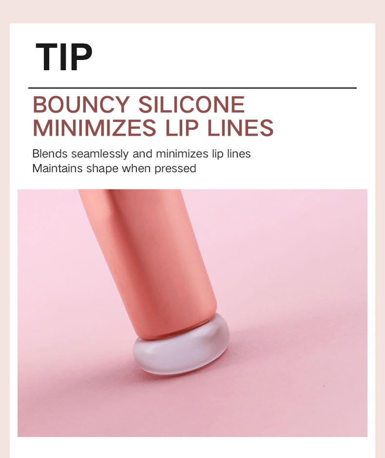 Silicone Head Lip Brush Applicator with Dust Cover