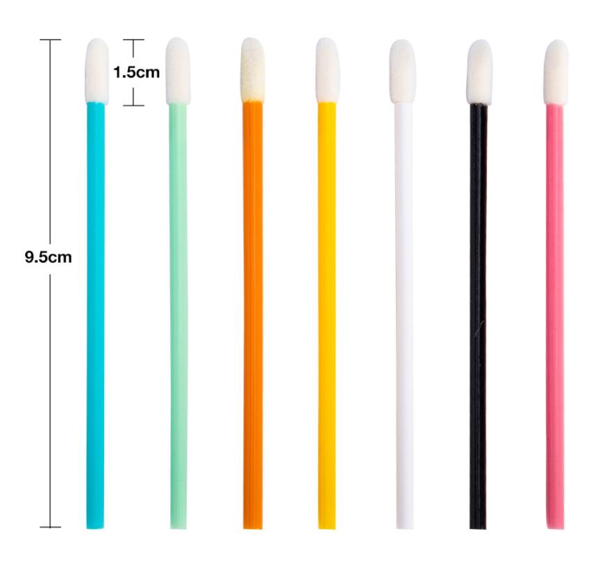 Custom Black Scrub Lipstick Glossy Wands Lip Brush Makeup Tool for Eyelashes &amp; Beauty Care