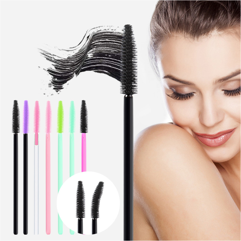 Disposable Color Silicone Eyelash Brush Portable Eyebrow Volume Makeup Brush