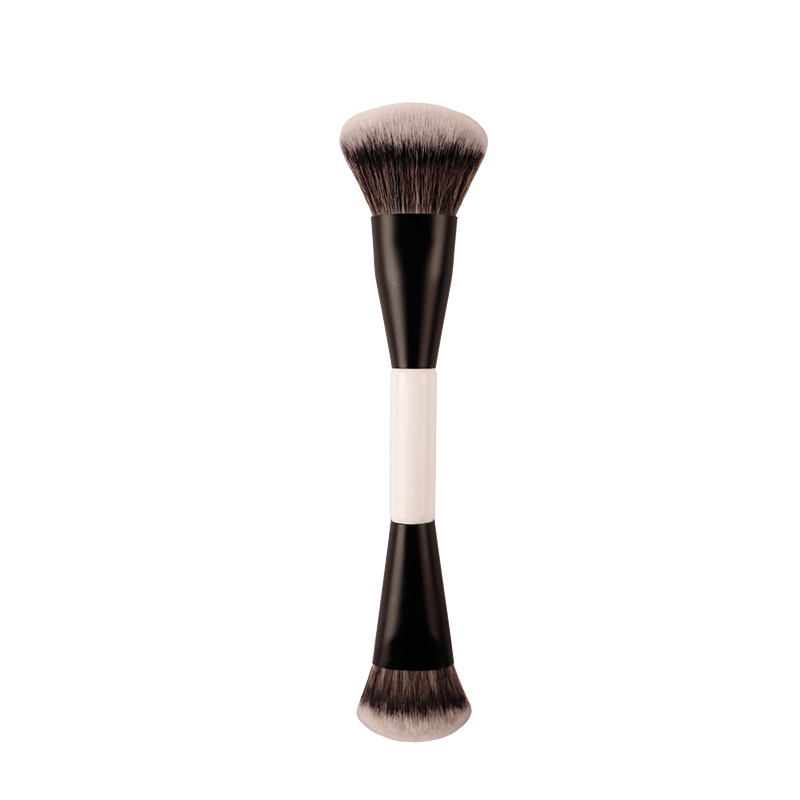 YDINI Professional and Hotsale Double End Makeup Brush Contour Foundation and Blush Brush with Synthetic Hair