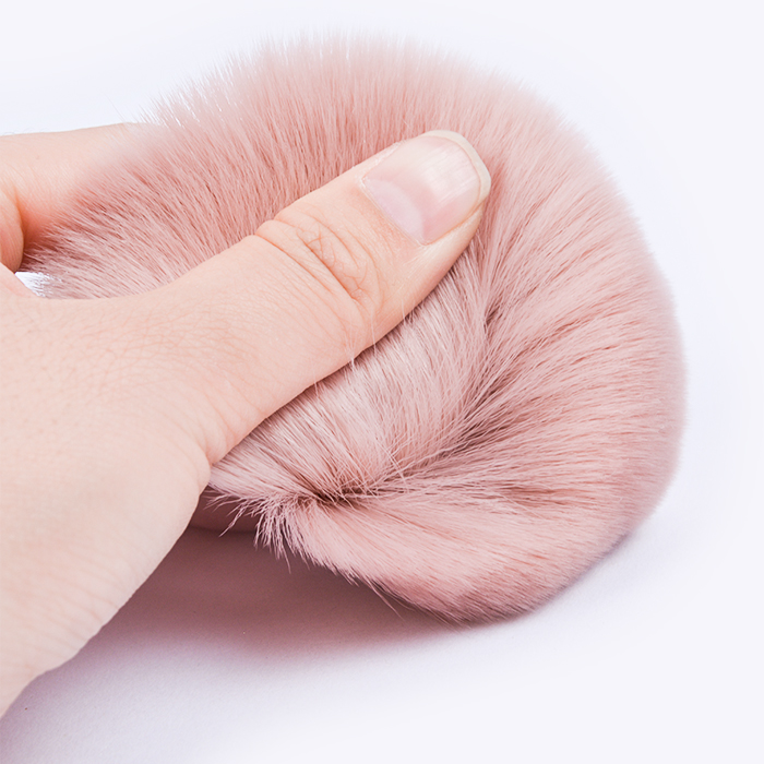 Mini Size Soft Synthetic Hair Pink Kabuki Blusher Brush with Metal Handle for Travel Cosmetic Powder Use