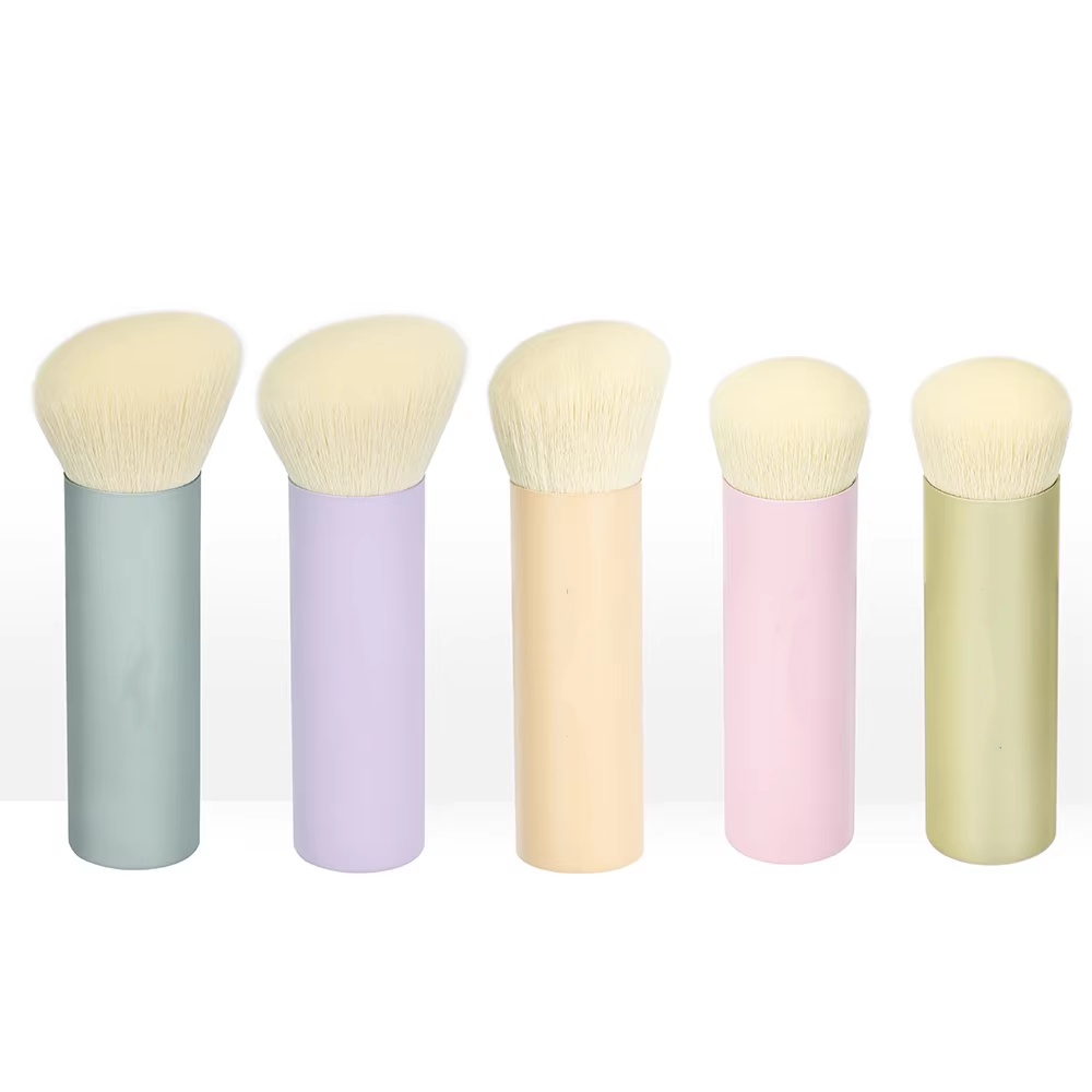Hot-selling Factory Direct Custom Logo Portable Single Flat Foundation Beauty Tool Kabuki Foundation Brush Synthetic Hair