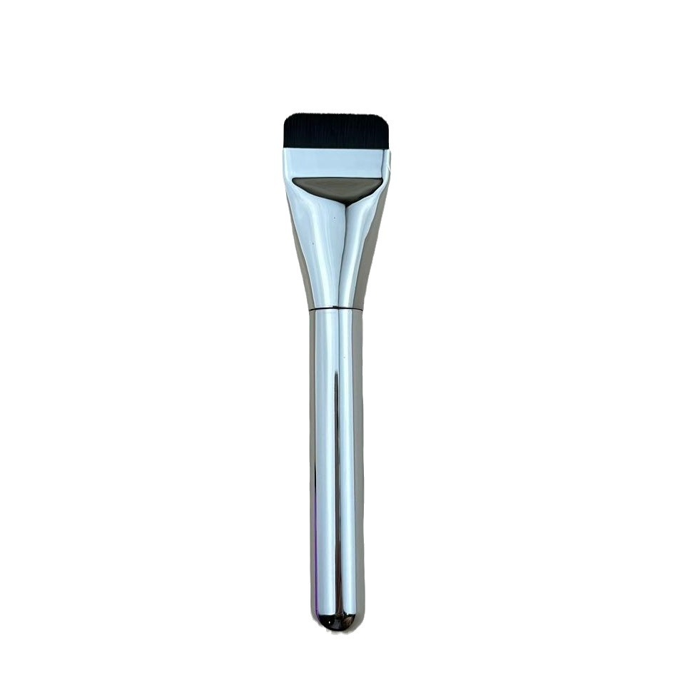 Ultra-Thin Seamless Flat Face Foundation Brush with Plastic Handle Non-Absorbing Concealer and Mask Brush Wholesale Makeup Brush