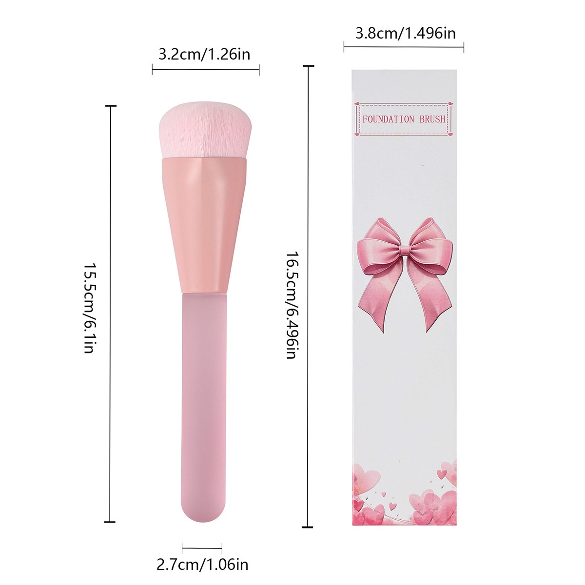 High Quality Heart Makeup Brush Synthetic Hair Foundation Makeup Brush Travel Daily Makeup Face Blusher Brush Tools