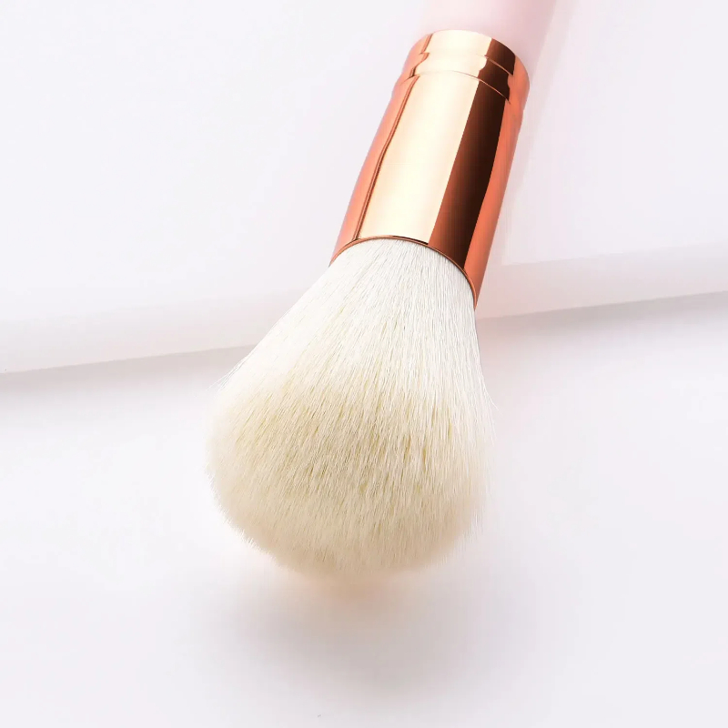 Single Professional Blush Brush Powder Brush for Daily Makeup Double Ended pink Make up Blush Cosmetic Brush
