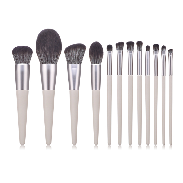 12 Pieces Tapered Handle Professional Premium Synthetic Kabuki Foundation Blending Blush Concealer Eye Face Liquid Powder Cream Makeup Cosmetics Brushes Kit