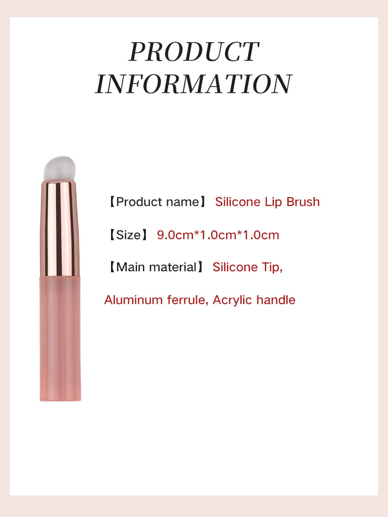 Silicone Head Lip Brush Applicator with Dust Cover