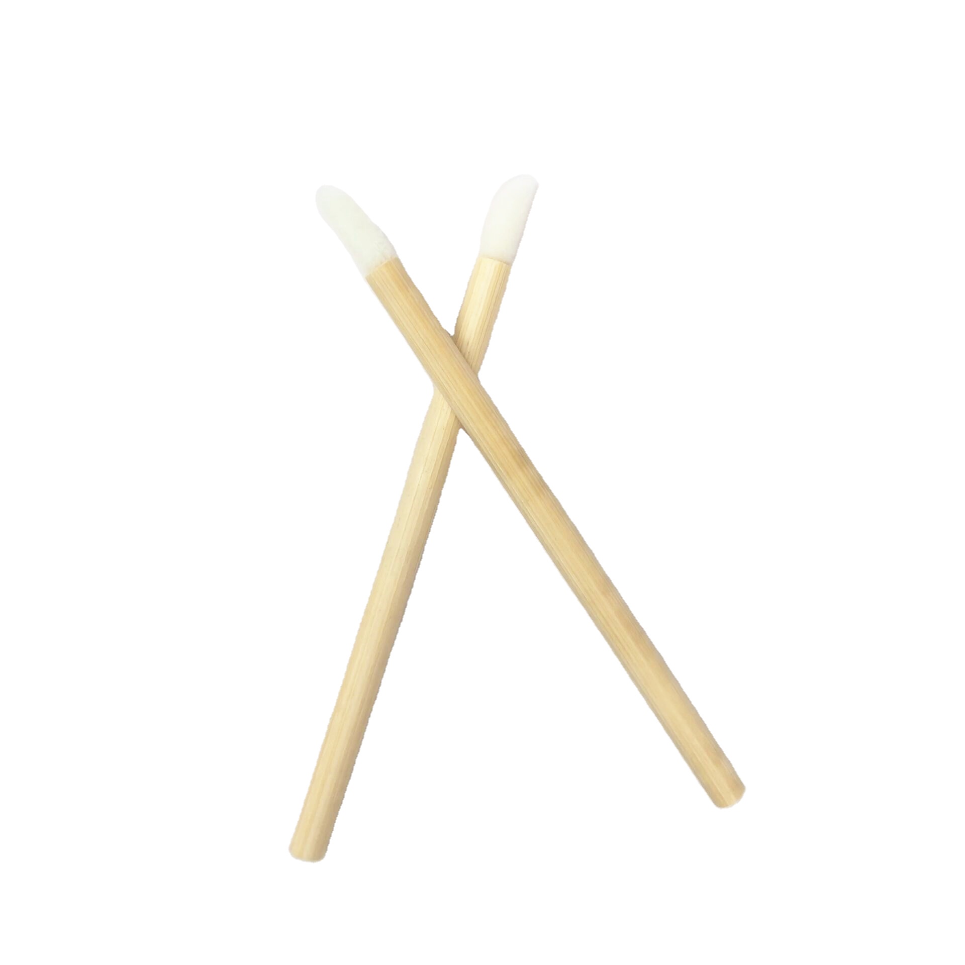 Cangli 1000 Pcs Disposable White Hair Nylon Lip Brushes Premium Wholesale Bamboo Handle Skin-friendly Makeup Eyelash Applicator