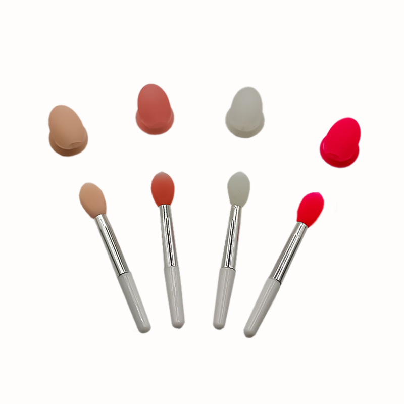 5cm Mini Silicone Lip Brush Make up Spatula Silicone Gel Lip Gloss Brush Lip Stick Brush With Dust Cap