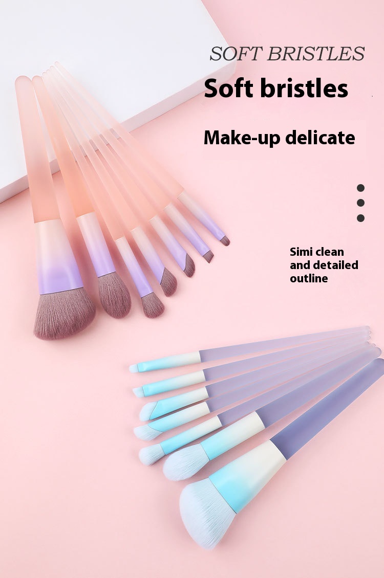 Professional Crystal Handle 7-Piece Makeup Brush Set