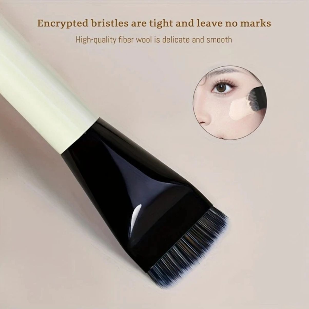 Private Label Multi-functional Luxury Dual Ended Makeup Brush Flat Top Foundation &amp; Contour Brush