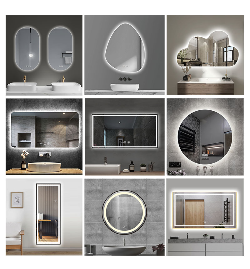 LED Lighted for Hollywood Makeup Vanity Mirror Luxury Bathroom Vanity Mirror with Adjustable Dimmable Memory Function for
