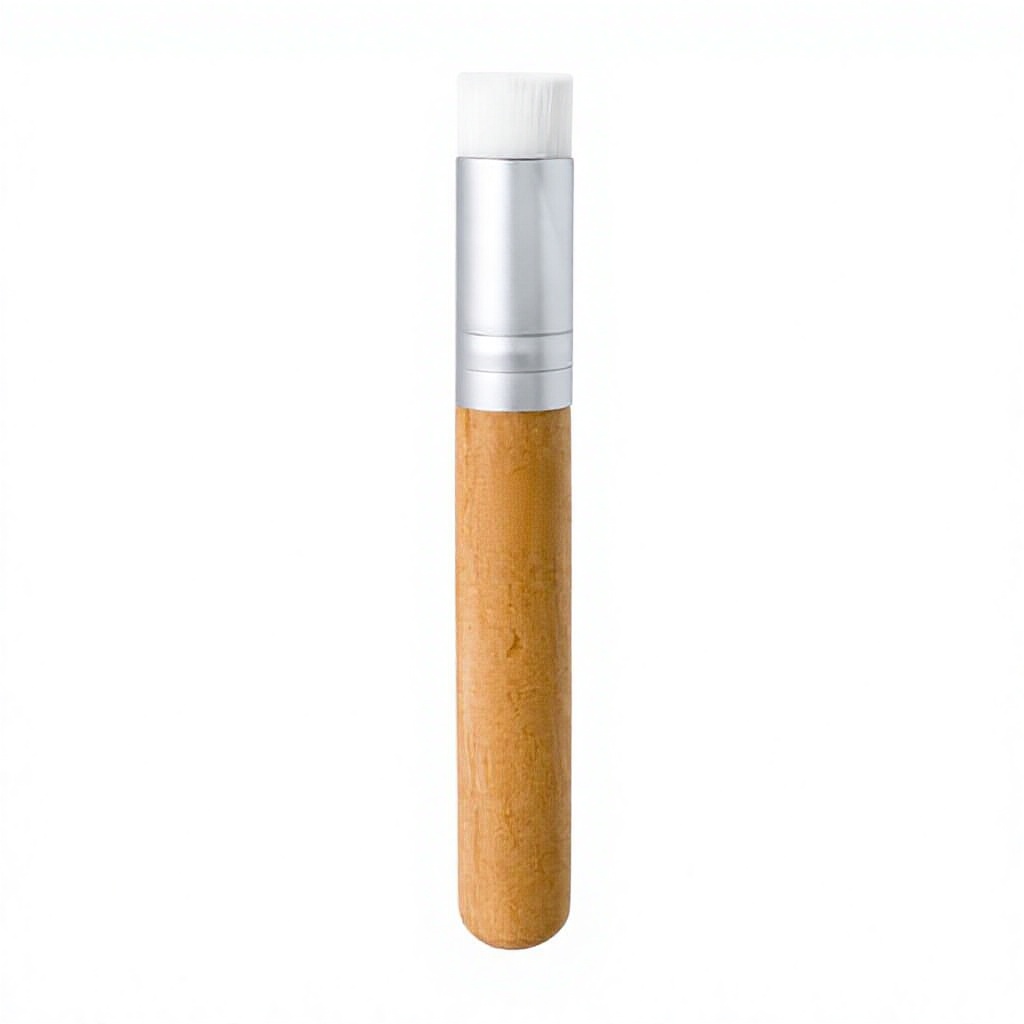 Single Nose Contour Brush with Synthetic Hair Wood Handle for Face and Lash Cleaning Nasal Cleansing &amp; Extension Care