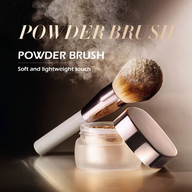 Plastic Handle Cosmetic Blush Beauty Makeup Factory Wholesale Single Kabuki Powder Concealer Brush