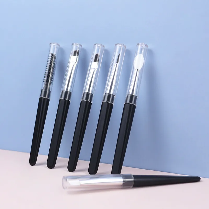 Portable Makeup Accessories Cosmetic Brush Silicone Lip Eyebrow Eyeliner Brush
