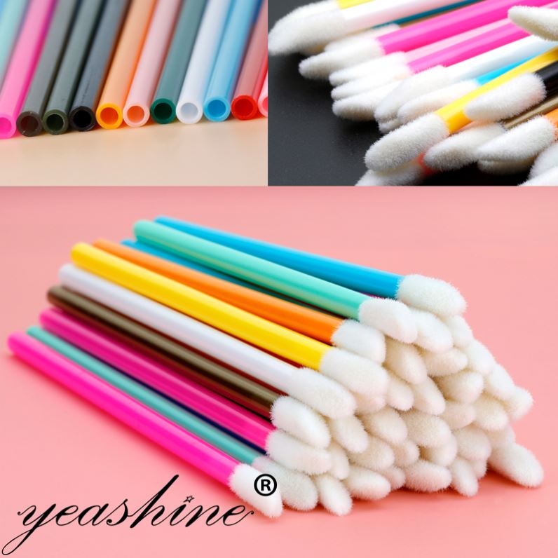 Tube Scrub Colorful Eyelash Exfoliator Handle Lip Brush Lipstick Gloss Disposable Lip Brush Wand Applicator Tool